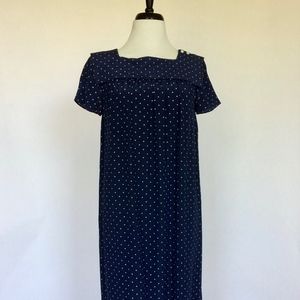 Vintage 80s Liz Claiborne polka dot silk dress